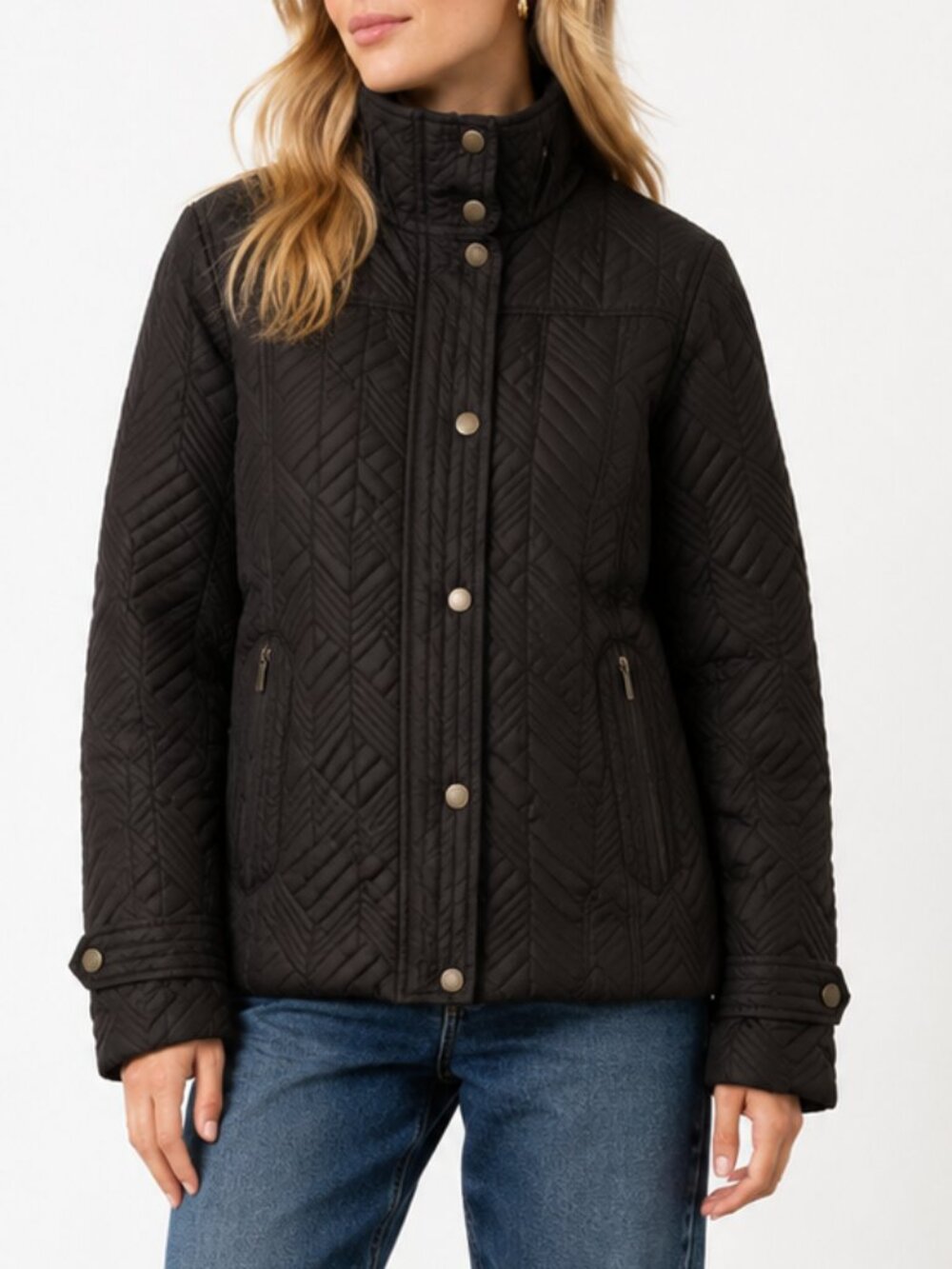 Weatherproof Black Quilted Puffer Jacket Size Small